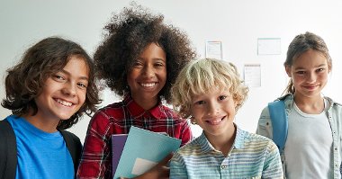 Group of young people smiling