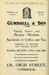 Gumbrell & Son advertisement