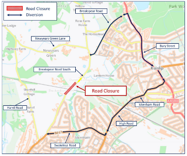 Diversion - Breakspear Road south road closure